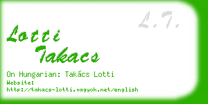 lotti takacs business card